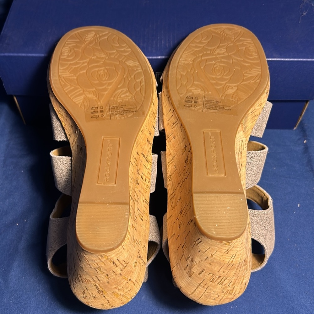 rockport- Briah new gladiator, grey tan, 6.5 women sw - Picture 4 of 5